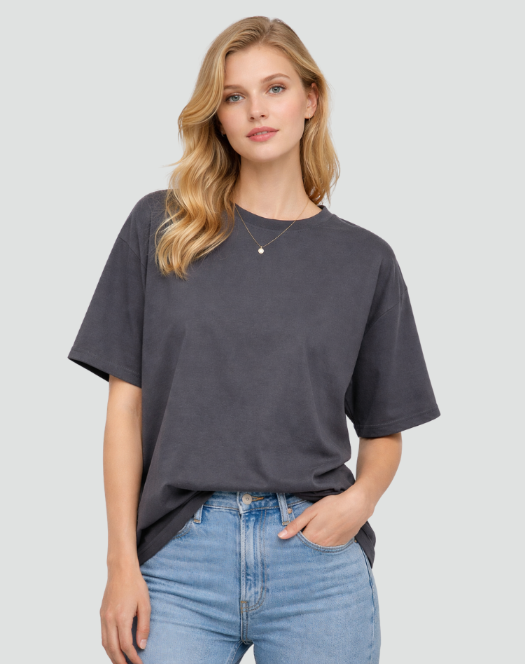 Casual Dames Oversized T Shirt Met Korte Mouwen En Ronde Hals