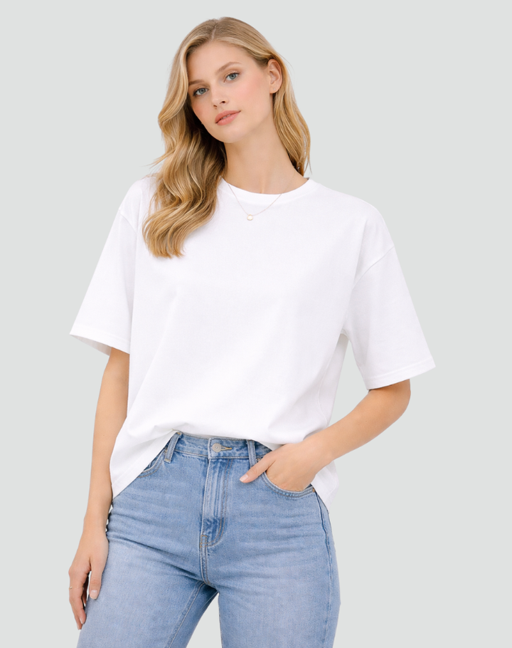 Casual Dames Oversized T Shirt Met Korte Mouwen En Ronde Hals