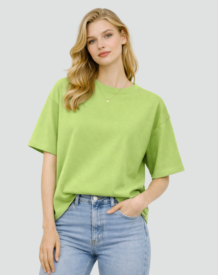 Casual Dames Oversized T Shirt Met Korte Mouwen En Ronde Hals