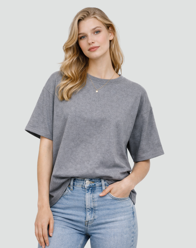 Casual Dames Oversized T Shirt Met Korte Mouwen En Ronde Hals