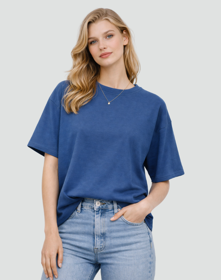 Casual Dames Oversized T Shirt Met Korte Mouwen En Ronde Hals