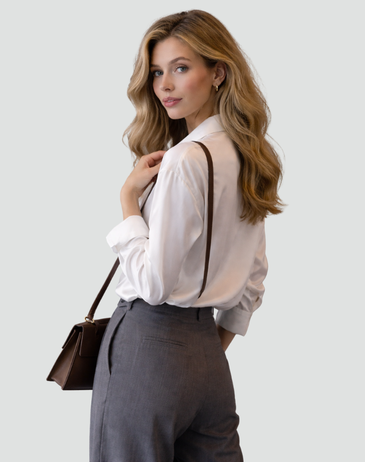 Chique Dames Blouse Met Lange Mouwen En Loose Fit