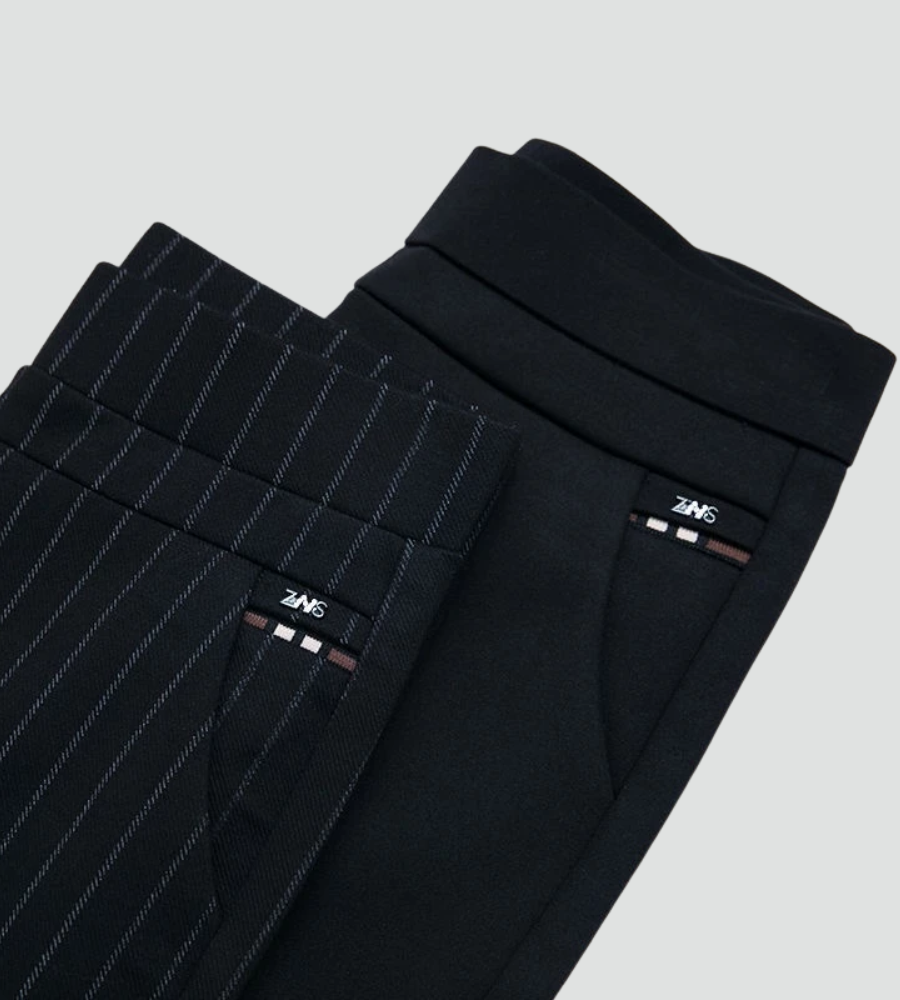 Elegante Dames Broek Met Hoge Taille En Elastische Band