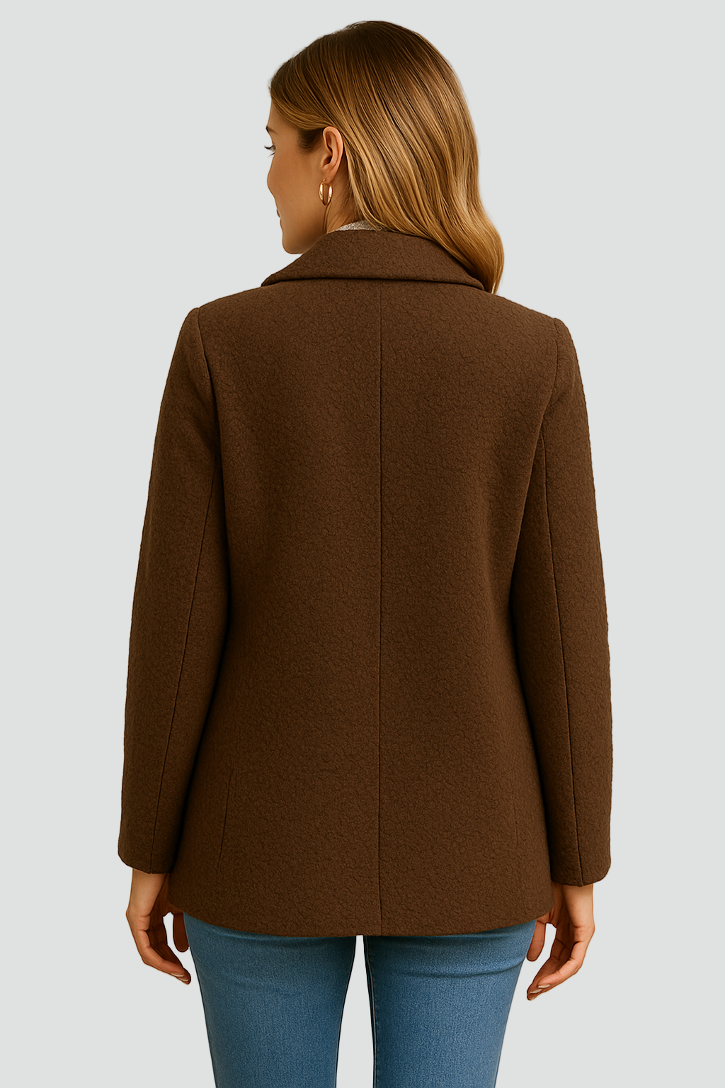 Warme Dames Fleece Jas Met Kraag Voor Winter En Herfst